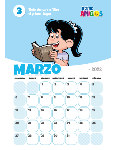 Calendario Marzo 2022